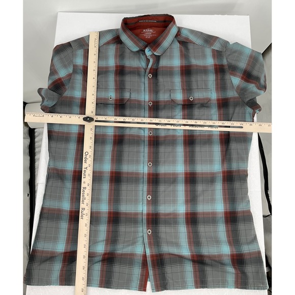 KUHL MENS PLAID BUTTON DOWN HIKING SHIRT SIZE LARGE #1210 - Picture 8 of 9